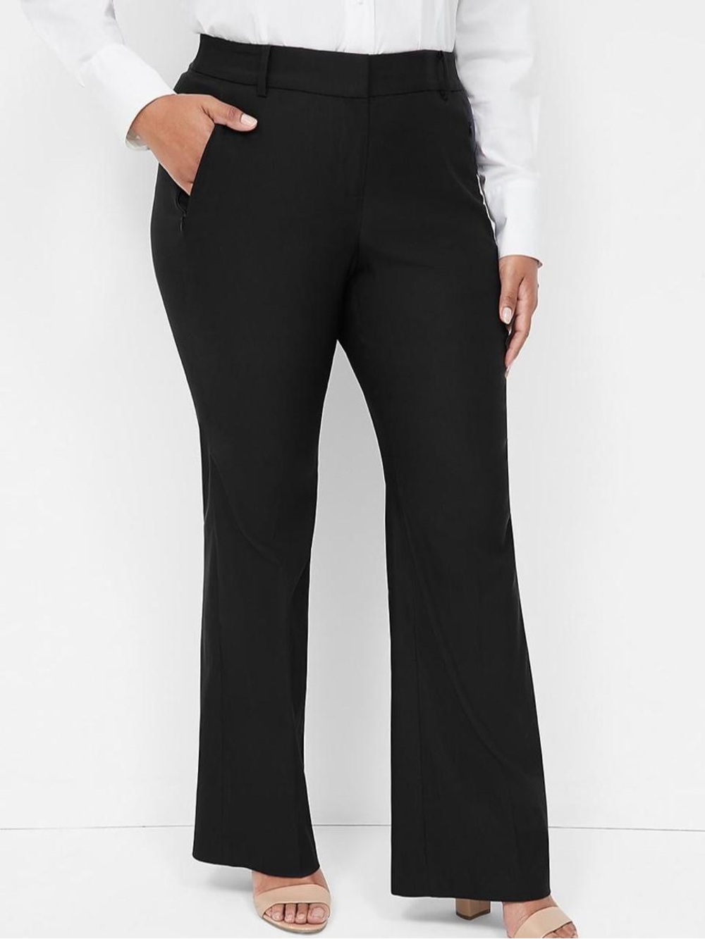 Lane Bryant 28 NWT Black Bootcut Dress Pants Stretch Career Office Plus Size